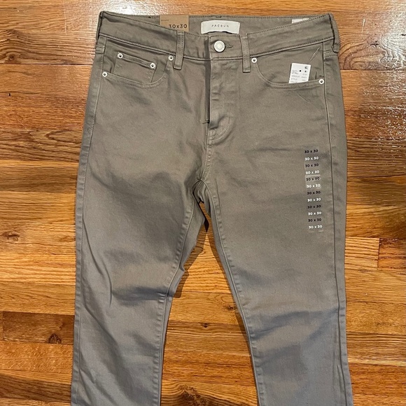PacSun Eco Comfort Stretch Olive Skinny Jeans - 30"W x 30"L - NWT - Picture 4 of 11